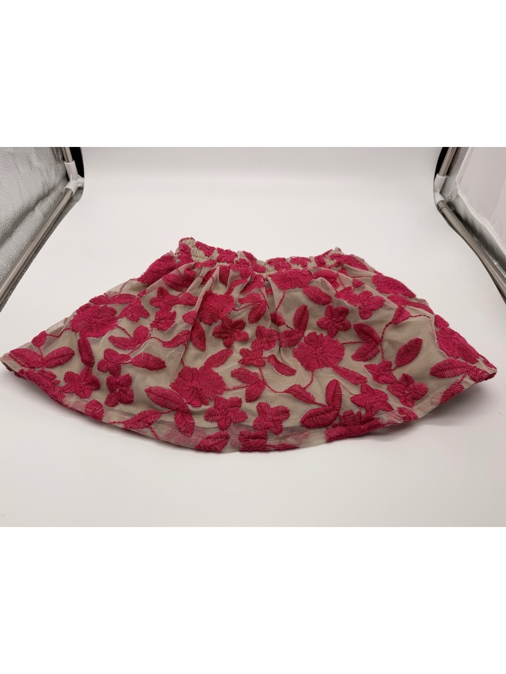 Genuine Kids Oshkosh Toddler Girl Tan Pink Floral Skirt 24m